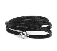 Thierry Mugler Amen Bracelet en cuir Collection Classic - Couleur Noir - Taille 54 Padre Nostro Latino