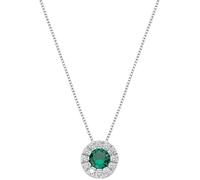 Thierry Mugler Amen Collier Femme Diamant Blanc et Vert Zircons 1 Argent Oxyde de Zirconium, 1, Argent, Zircone cubique