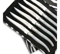 THIERS IFORGE - Coffret de 6 Couteaux à steak laguiole ABS de couleur grise