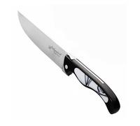 THIERS IFORGE - Couteau de chef laguiole oiseau 15 cm avec manche en acrylique noir - Blanc marbré