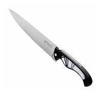 THIERS IFORGE - Couteau de cuisine éminceur laguiole oiseau avec manche en acrylique noir - Blanc marbré