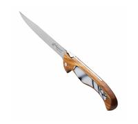 THIERS IFORGE - Couteau de cuisine universel laguiole oiseau avec manche en olivier - Blanc marbré