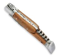 THIERS IFORGE - Couteau laguiole Franc-Maçon manche en genévrier avec tire-bouchon