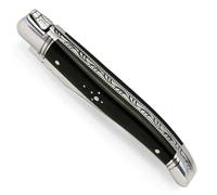 THIERS IFORGE - Couteau laguiole manche en bois d'ébène et mitres en inox - 12 cm