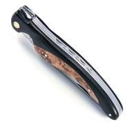 THIERS IFORGE - Couteau laguiole oiseau avec manche ébène et loupe de thuya