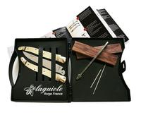 THIERS IFORGE - laguiole pliant en kit avec 2 mitres en laiton - Noyer