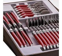THIERS IFORGE - Ménagère laguiole 24 pièces coloris rouge
