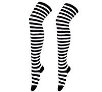 Thigh Socks Chaussettes hautes pour femmes Chaussettes en laine Chaussettes longues Chaussettes d'hiver Chaussettes de sol, Noir , taille unique