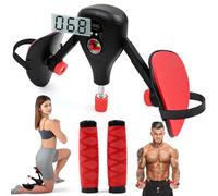 Thigh Trainer Pelvic, Hip Trainer Exerciseur 15-35 KG Résistance Réglable, Appareil de Musculation pour Fessier Cuisses, avec Compteur, Sangles Jambes Fixes et Poignée Remplaçable pour Hommes Femmes