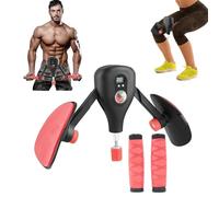 Thigh Trainer Pelvic,Hip Trainer Exerciseur 15-35 KG Résistance Réglable,Pince À Jambes Multifonctionnelle Réparation Du Plancher Pelvien Avec Compteur,Avec Sangles Jambes Fixes Et Poignée Remplaçable