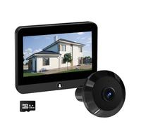ThikK Tuya Smart 1080P 2.4G WiFi Mini caméra de sécurité Micro-Ondes Radar détection Humaine visionneuse de Porte numérique Judas de Porte numérique (Color : 128G Door Cam)