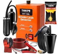 THIKPO Détecteur de Fuite de Fumée avec Pompe à Air Intégrée, apeur en 5 s | Liquide fumigène OEM, compresseur intégré, pour test d'étanchéité EVAP, vide, carburant, canalisations, véhicules 12V CC
