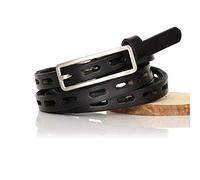 Thin Belt Pin Buckle Genuine Leather Belt for Women Female Cowskin Leather Dress Collocation (Color : B Size : 95CM) (A 100cm)