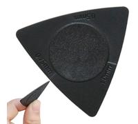 Thin Guitar Picks - Triangular Shape Grip | 3 Different Thickness ABS Black Picks for Ukulele, Bass, Acoustic, Electric Guitar, Musicians and Beginners, Comfortable Grip for Precision