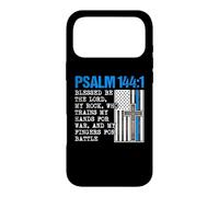 Thin Lines Blue Psaume 144:1 American Police Officer Coque pour iPhone 17 Pro Max