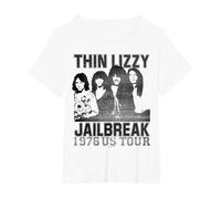 Thin Lizzy - Jailbreak US Tour T-Shirt, Femme Grandes Tailles, Blanc, 5X