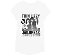 Thin Lizzy - Jailbreak US Tour T-Shirt, Fille, Blanc, S