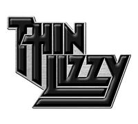 Thin Lizzy Pin Badge Classic Band Logo Nouveau Officiel Noir Size One Size