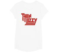 Thin Lizzy - Red Logo on White T-Shirt, Fille, Blanc, L