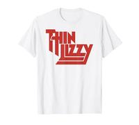 Thin Lizzy - Red Logo on White T-Shirt, Homme, Blanc, S