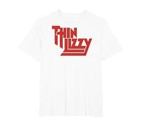 Thin Lizzy - Red Logo on White T-Shirt, Homme Grandes Tailles, Blanc, 4X Tall