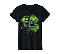 Thin Lizzy Shamrock Infill T-Shirt, Femme, Noir, XS