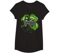 Thin Lizzy Shamrock Infill T-Shirt, Fille, Noir, L