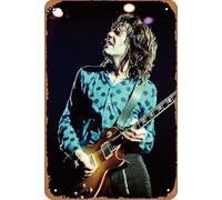 Thin Lizzy'S Gary Moore - Affiches de groupe et de cadeaux musicaux - Portrait de scène n° 1, Angleterre, 1978 - Poster vintage en métal - Décoration murale rétro pour maison, hôtel, café