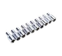 Thin Wall Designs Jeu de douilles courtes 6 points métriques 4 mm à 14 mm Clé Accessoires de montage de meubles Outil de réparation pour espace restreint Douille
