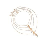THINCAN 1 ensemble de collier à superposer avec pendentif tortue de mer Collier en alliage de fer Cadeau 4 pièces/set Coquillage empilable