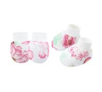 THINCAN 1 Mettez des moufles pour nouveau-né avec des bottes, Chrysanthemum On Whi, Taille unique