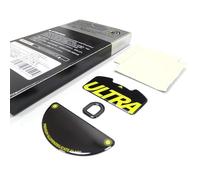 THINCAN 1 Set Pieds de souris en verre Pieds de souris Patins à glace Autocollant Pad Patins arrondis Bords incurvés Remplacement pour V3pro