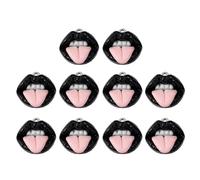 THINCAN 10 pièces Red Vampire Bouche Résine Lèvres Charme Pour Bijoux Découvertes Boucles d'oreilles Mignon Porte-clés Pendentif Flatback