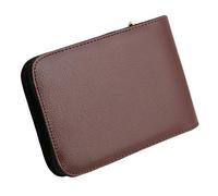 THINCAN 12 stylos Fontaine Stylo/Roller Stylo Faux Cuir Fermeture éclair pour le Porte-boîtier Nouveau Fourniture Scolaire Enseignant Salle de classe, marron