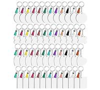 THINCAN 160 pièces Produits aveugles par sublimation Porte-clés Glands vierges pour porte-clés Convient pour l'étiquette de bureau Art Décoration artisanale