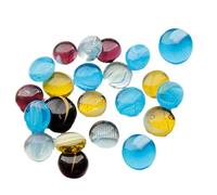 THINCAN 2,2 pound Petites perles de verre colorées 0,2 pouces à fond plat Pierres de marbre pour la décoration et l'artisanat de vase Pièces de remplissage pour perles d'art domestique