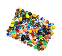 THINCAN 2,2 pound Petites perles de verre colorées 0,2 pouces à fond plat Pierres de marbre pour la décoration et l'artisanat de vase Pièces de remplissage pour perles d'art domestique