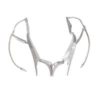THINCAN 2024 Masque punk liquide irrégulière autorité faciale couleur argent fête d'Halloween cosplay bijoux pour femmes anneaux à lèvres