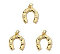 THINCAN 3 pièces 18 carats plaqué or 18 carats collier pendentif pendentif accessoires tendance pour femmes cuivre composants de construction de bijoux