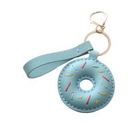 THINCAN Accessoires clés uniques en cuir PU / lanière porte-clés blanc léger décoration sac à dos pour étudiants et professionnels Porte-clés tendance pour femmes, bleu, Hanging rope