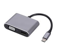 THINCAN Adaptateur de type C vers HDTV VGA 4K USB C mâle HDTV VGA femelle Câble convertisseur 4K @ 30 Hz Vidéo Sound Sync pour ordinateur portable et tablette