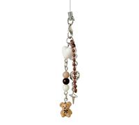 THINCAN Adorable sac d'ours Pendentif Accessoires Portable Sac d'ours Clip Téléphone Chaîne de Sangle Charme Parfait pour Ajouter Une Jolie Note Porte-clés Mignon