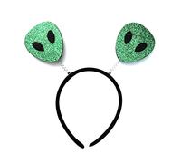 THINCAN Adultes Adolescents Paillettes Forme Alien Bandeau Halloween Hair Hoop Maquillage Live Broadcast Cosplay Fête Chapeaux
