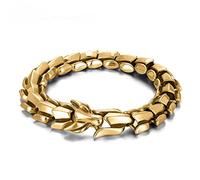 THINCAN Alliage d'argent Dragon Kiel Bracelet nordique Dragon os os Collier manchette Bracelet amulette Heidaner Vintage Bijoux pour hommes