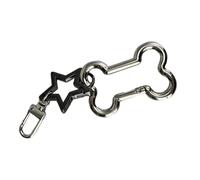 THINCAN Anneaux de clés modernes en forme d'os creux Petit accessoire de clé unique Charme Porte-clés élégant pour les individus de mode