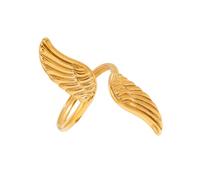 THINCAN Bagues uniques en forme d'ailes de pigeon avec taille réglable offrant des styles vintage et un charme élégant pour toutes les tenues élégantes décontractées réglables en acier inoxydable