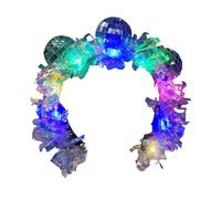 THINCAN Bandeau de boules disco pour festival de musique années 1970 fête vintage cosplay costume accessoire cool lumières disco bandeau