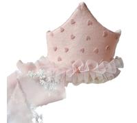 THINCAN Bandeau réglable Chapeau Royal Chapeau Fête d'anniversaire Bébé Polyester Doux Accessoire de fête Unisexe Cadeau de fête prénatale