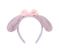 THINCAN Bandeau spa en forme d'oreille animale Cerceau de cheveux avec nœud en peluche Bandeau de fête de Pâques Cosplay Costume Rep Unisexe