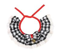 THINCAN Bavette de Noël pour animaux de compagnie avec imprimé grille et petites clochettes, collier pour animaux de compagnie, beaux chiens et chats, colliers colorés pour petits chiens